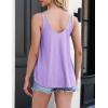 imageZeagoo Flowy Tank Tops for Women Spaghetti Strap Eyelet Embroidery Loose Fit V Neck Sleeveless Casual Summer Tank TopsPurple