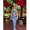 imageZeagoo Women Summer Tops Cute Square Neck Tank Tops Loose Dressy Casual Shirts Cap Sleeve Tunic TopsFlower Black