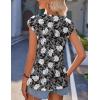 imageZeagoo Women Summer Tops Cute Square Neck Tank Tops Loose Dressy Casual Shirts Cap Sleeve Tunic TopsFlower Black