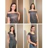 imageZeagoo Women Summer Tops Cute Square Neck Tank Tops Loose Dressy Casual Shirts Cap Sleeve Tunic TopsGrey