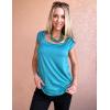 imageZeagoo Women Summer Tops Cute Square Neck Tank Tops Loose Dressy Casual Shirts Cap Sleeve Tunic TopsPeacock Blue