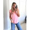 imageZeagoo Women Summer Tops Cute Square Neck Tank Tops Loose Dressy Casual Shirts Cap Sleeve Tunic TopsPink