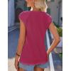 imageZeagoo Women Summer Tops Cute Square Neck Tank Tops Loose Dressy Casual Shirts Cap Sleeve Tunic TopsRose
