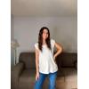 imageZeagoo Women Summer Tops Cute Square Neck Tank Tops Loose Dressy Casual Shirts Cap Sleeve Tunic TopsWhite