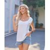 imageZeagoo Women Summer Tops Cute Square Neck Tank Tops Loose Dressy Casual Shirts Cap Sleeve Tunic TopsWhite