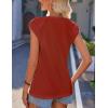 imageZeagoo Women Summer Tops Cute Square Neck Tank Tops Loose Dressy Casual Shirts Cap Sleeve Tunic TopsWine Red
