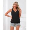 imageZeagoo Womens Summer Tank Tops V Neck Sleeveless Tops Casual Loose Fit Solid Floral Tanks Cute Basic Banded Cami ShirtsAblack