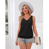 imageZeagoo Womens Summer Tank Tops V Neck Sleeveless Tops Casual Loose Fit Solid Floral Tanks Cute Basic Banded Cami ShirtsAblack