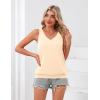 imageZeagoo Womens Summer Tank Tops V Neck Sleeveless Tops Casual Loose Fit Solid Floral Tanks Cute Basic Banded Cami ShirtsBeige