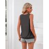 imageZeagoo Womens Summer Tank Tops V Neck Sleeveless Tops Casual Loose Fit Solid Floral Tanks Cute Basic Banded Cami ShirtsDark Gray
