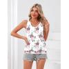 imageZeagoo Womens Summer Tank Tops V Neck Sleeveless Tops Casual Loose Fit Solid Floral Tanks Cute Basic Banded Cami ShirtsDh47