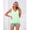 imageZeagoo Womens Summer Tank Tops V Neck Sleeveless Tops Casual Loose Fit Solid Floral Tanks Cute Basic Banded Cami ShirtsGreen