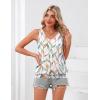 imageZeagoo Womens Summer Tank Tops V Neck Sleeveless Tops Casual Loose Fit Solid Floral Tanks Cute Basic Banded Cami ShirtsJh232