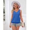 imageZeagoo Womens Summer Tank Tops V Neck Sleeveless Tops Casual Loose Fit Solid Floral Tanks Cute Basic Banded Cami ShirtsRoyal Blue