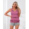 imageZeagoo Womens Summer Tank Tops V Neck Sleeveless Tops Casual Loose Fit Solid Floral Tanks Cute Basic Banded Cami ShirtsTw792