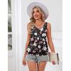 imageZeagoo Womens Summer Tank Tops V Neck Sleeveless Tops Casual Loose Fit Solid Floral Tanks Cute Basic Banded Cami ShirtsXh48