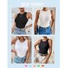 imageZeagoo Womens Tank Top Racerback Crowl Neck Casual Basic Ribbed Knit Fitted Sleeveless Shirts SXXLAll Blackall White