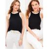 imageZeagoo Womens Tank Top Racerback Crowl Neck Casual Basic Ribbed Knit Fitted Sleeveless Shirts SXXLBlack