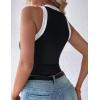 imageZeagoo Womens Tank Top Racerback Crowl Neck Casual Basic Ribbed Knit Fitted Sleeveless Shirts SXXLBlack