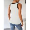 imageZeagoo Womens Tank Top Racerback Crowl Neck Casual Basic Ribbed Knit Fitted Sleeveless Shirts SXXLBlack Whitegreen