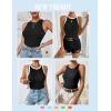 imageZeagoo Womens Tank Top Racerback Crowl Neck Casual Basic Ribbed Knit Fitted Sleeveless Shirts SXXLBlackwhite Black