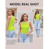 imageZeagoo Womens Tank Top Racerback Crowl Neck Casual Basic Ribbed Knit Fitted Sleeveless Shirts SXXLLemon Green