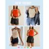 imageZeagoo Womens Tank Top Racerback Crowl Neck Casual Basic Ribbed Knit Fitted Sleeveless Shirts SXXLOrangebeige