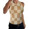imageZeagoo Womens Tank Top Racerback Crowl Neck Casual Basic Ribbed Knit Fitted Sleeveless Shirts SXXLPlaidb