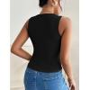 imageZeagoo Womens Tank Top Racerback Crowl Neck Casual Basic Ribbed Knit Fitted Sleeveless Shirts SXXLPure Black