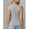 imageZeagoo Womens Tank Top Racerback Crowl Neck Casual Basic Ribbed Knit Fitted Sleeveless Shirts SXXLPure Gray
