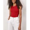 imageZeagoo Womens Tank Top Racerback Crowl Neck Casual Basic Ribbed Knit Fitted Sleeveless Shirts SXXLPure Red