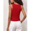 imageZeagoo Womens Tank Top Racerback Crowl Neck Casual Basic Ribbed Knit Fitted Sleeveless Shirts SXXLPure Red