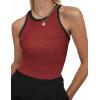 imageZeagoo Womens Tank Top Racerback Crowl Neck Casual Basic Ribbed Knit Fitted Sleeveless Shirts SXXLRed