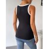imageZeagoo Womens Tank Top Racerback Crowl Neck Casual Basic Ribbed Knit Fitted Sleeveless Shirts SXXLRedwhite Black