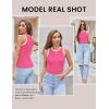 imageZeagoo Womens Tank Top Racerback Crowl Neck Casual Basic Ribbed Knit Fitted Sleeveless Shirts SXXLRose Red
