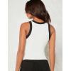 imageZeagoo Womens Tank Top Racerback Crowl Neck Casual Basic Ribbed Knit Fitted Sleeveless Shirts SXXLWhite