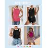 imageZeagoo Womens Tank Top Racerback Crowl Neck Casual Basic Ribbed Knit Fitted Sleeveless Shirts SXXLWhite Blackrose Red