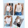 imageZeagoo Womens Tank Top Racerback Crowl Neck Casual Basic Ribbed Knit Fitted Sleeveless Shirts SXXLWhiteblack White