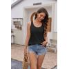 imageZeagoo Womens Tank Tops Flowy Loose Fit Scoop Neck Casual Summer Tops Curvy HemBlack