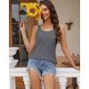 imageZeagoo Womens Tank Tops Flowy Loose Fit Scoop Neck Casual Summer Tops Curvy HemGrey