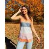 imageZeagoo Womens Tank Tops Flowy Loose Fit Scoop Neck Casual Summer Tops Curvy HemMulticolor Stripe
