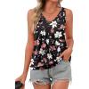 imageZeagoo Womens Summer Tank Tops V Neck Sleeveless Tops Casual Loose Fit Solid Floral Tanks Cute Basic Banded Cami ShirtsXh48