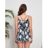 imageZeagoo Women Flowy Tank Tops Casual Summer Floral Tops Sexy Spaghetti Strap V Neck Sleeveless Tunic CamisolesFloral Black