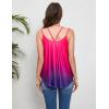 imageZeagoo Women Flowy Tank Tops Casual Summer Floral Tops Sexy Spaghetti Strap V Neck Sleeveless Tunic CamisolesGradient Purple
