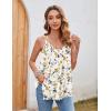 imageZeagoo Women Flowy Tank Tops Casual Summer Floral Tops Sexy Spaghetti Strap V Neck Sleeveless Tunic CamisolesWhite Floral