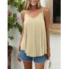 imageZeagoo Women Flowy Tank Tops Casual Summer Tops Sexy Tank Tops Spaghetti Strap V Neck Sleeveless Tunic Camisoles Dusty PinkApricot