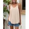 imageZeagoo Women Flowy Tank Tops Casual Summer Tops Sexy Tank Tops Spaghetti Strap V Neck Sleeveless Tunic Camisoles Dusty PinkBeige