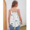 imageZeagoo Women Flowy Tank Tops Casual Summer Tops Sexy Tank Tops Spaghetti Strap V Neck Sleeveless Tunic Camisoles Dusty PinkBlue Flower