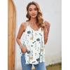 imageZeagoo Women Flowy Tank Tops Casual Summer Tops Sexy Tank Tops Spaghetti Strap V Neck Sleeveless Tunic Camisoles Dusty PinkBlue Flower