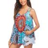 imageZeagoo Women Flowy Tank Tops Casual Summer Tops Sexy Tank Tops Spaghetti Strap V Neck Sleeveless Tunic Camisoles Dusty PinkBohemian Blue
